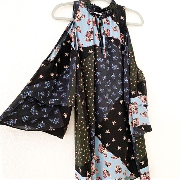 Parker Anastasia PatchworkCold-Shoulder Dress - Picture 6 of 7